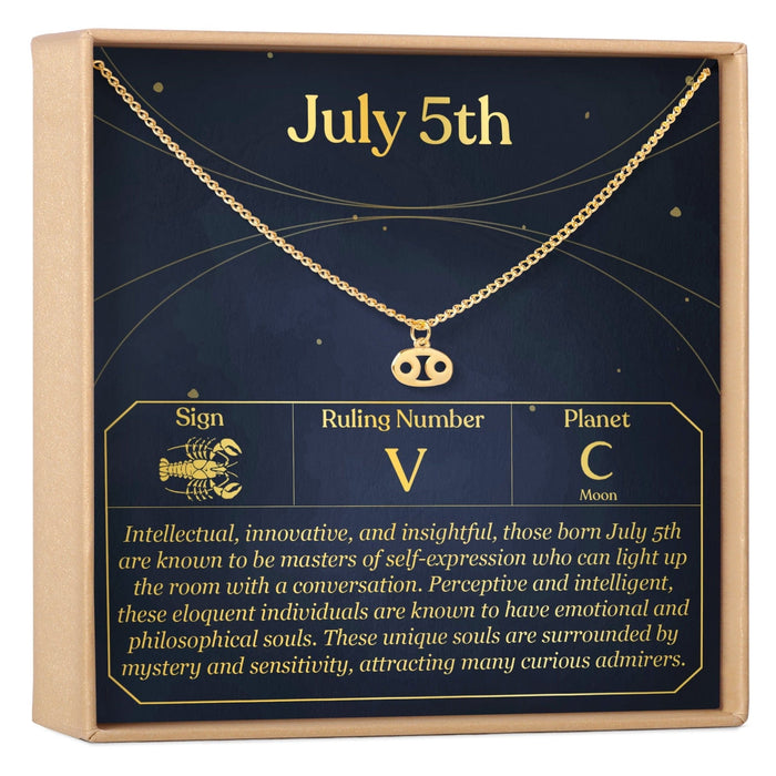 July 5th Cancer Necklace by Dear Ava