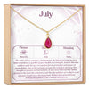 July Birthday Ruby Birthstone Necklace