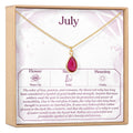 July Birthday Ruby Birthstone Necklace by Dear Ava