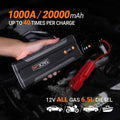 Jump Starter 1000A Peak 20000mAh 12V Car Jumper Black T8 MAX by DailySale