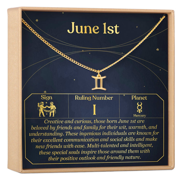 June 1st Gemini Necklace by Dear Ava