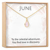 June Birthstone / Alexandrite Crystal Charm Neclace