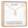 June Birthstone / Alexandrite Crystal Charm Neclace by Dear Ava