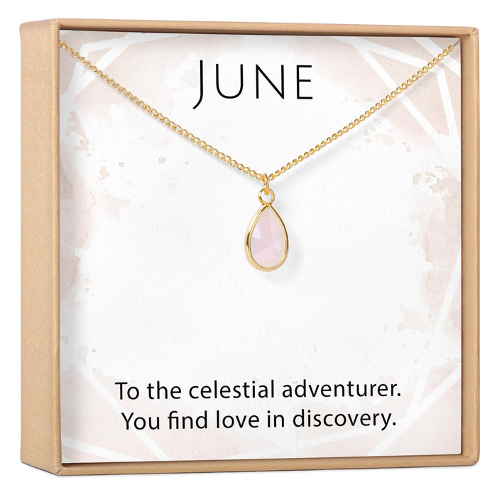 June Birthstone / Alexandrite Crystal Charm Neclace by Dear Ava