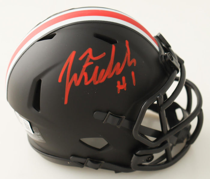 Justin Fields Signed Ohio State Buckeyes Eclipse Speed Mini Helmet Beckett by Price Is Right Miami