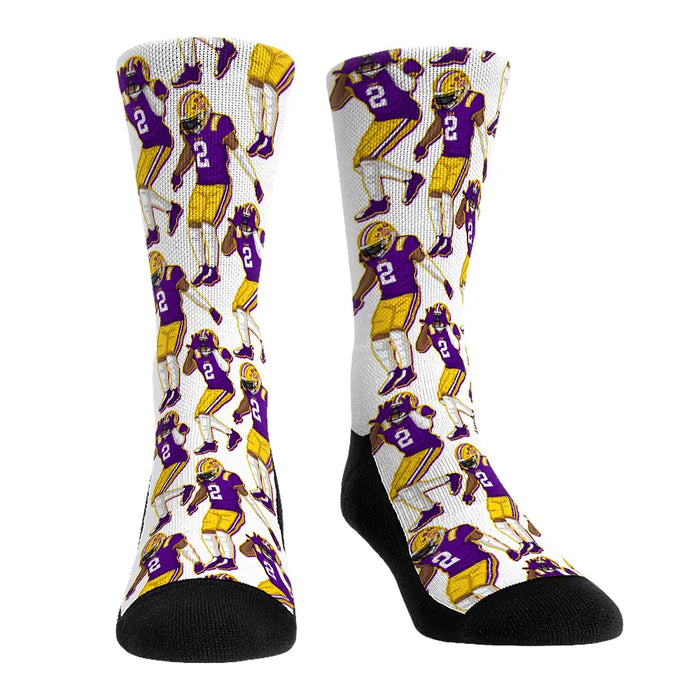 Justin Jefferson - LSU Tigers - Griddy by Rock 'Em Socks