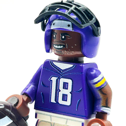 #18 WR Vikings Football Player Minifig by B3 Customs