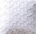 DaDa Bedding White Roses Faux Fur Pillow Cover by DaDalogy Bedding Collection