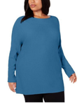 INC Womens Plus Ribbed Jewel Neck Pullover Sweater, Size 1X by Vanessa Jane