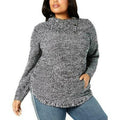 Style & Co. Womens Marled Envelope Neck Pullover Sweater by Vanessa Jane