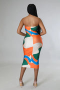 Kaisyn Elastic Waistband Strapless Dress by Fasheabe