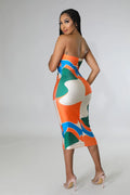 Kaisyn Elastic Waistband Strapless Dress by Fasheabe