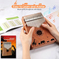 Kalimba 17 Keys Thumb Piano with Tuning Hammer and Bag by DailySale