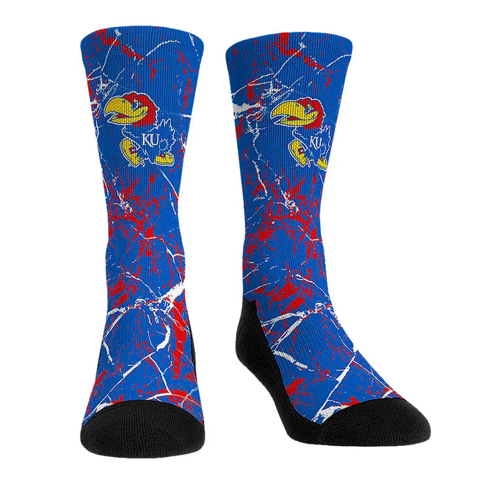 Kansas Jayhawks - Cracked Marble by Rock 'Em Socks