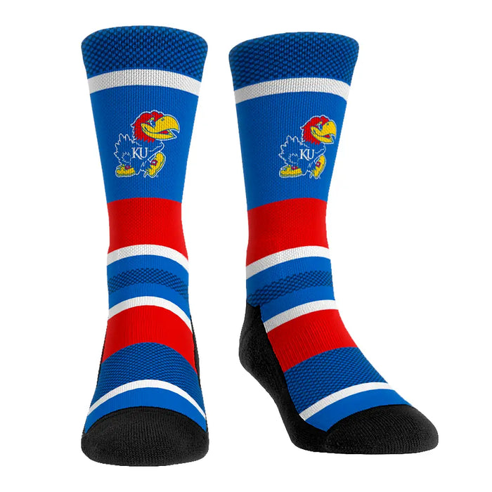 Kansas Jayhawks - Tech Stripe by Rock 'Em Socks