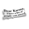 Karma Hard Hat Decal