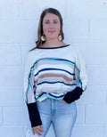 Kate Striped Wide Neck Top by Boutique 23