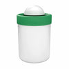 Samix 100ml White Cosmetic Jar with Green Lid (10-Pack)