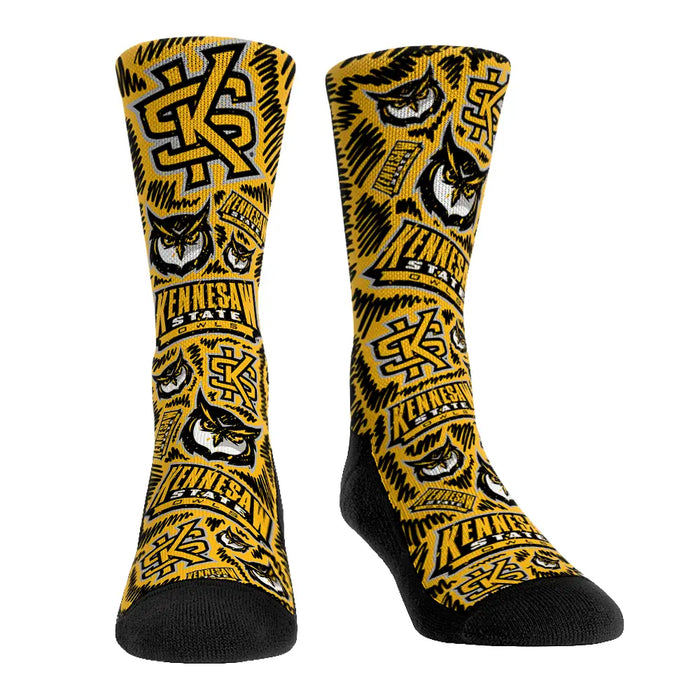 Kennesaw State Owls - Logo Sketch by Rock 'Em Socks