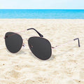 Kensie Carissa Women's Shiny Metal Aviator Sunglasses by DailySale