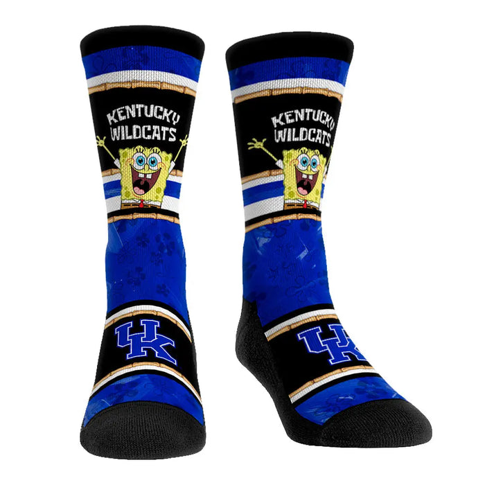 Kentucky Wildcats - SpongeBob SquarePants Tiki Stripe by Rock 'Em Socks
