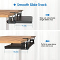Keyboard Mouse Tray Under Desk Retractable Slide Out Drawer with C Clamp by DailySale
