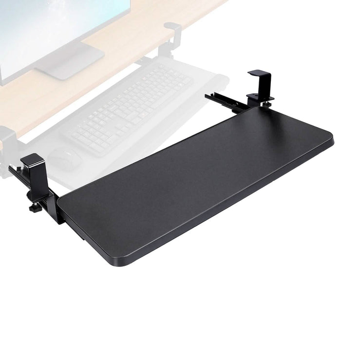 Keyboard Mouse Tray Under Desk Retractable Slide Out Drawer with C Clamp by DailySale