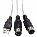Keyboard to PC Adapter USB In-Out MIDI Interface Music Recording Converter by DailySale