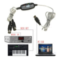 Keyboard to PC Adapter USB In-Out MIDI Interface Music Recording Converter by DailySale