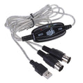 Keyboard to PC Adapter USB In-Out MIDI Interface Music Recording Converter by DailySale
