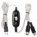 Keyboard to PC Adapter USB In-Out MIDI Interface Music Recording Converter by DailySale