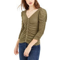 Crave Fame Juniors Ruched Textured Top by Vanessa Jane
