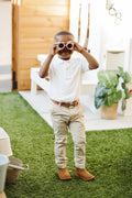 Kids Brown Chelsea Boots – Non-Slip & Easy Wear by ozznekshoes