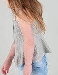Kids Cotton Ribbed Peplum Top by Boutique 23