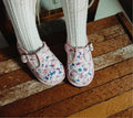 Kids Floral Mary Janes – Breathable Flower Pattern Toddler Dress Shoes by ozznekshoes