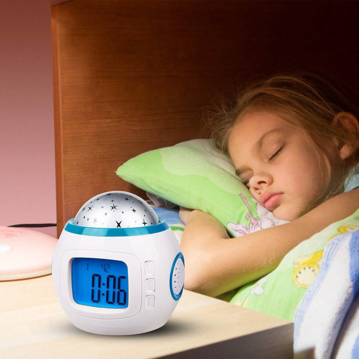 Kids Music Star Sky LED Projection Lamp Digital Alarm Clock by DailySale