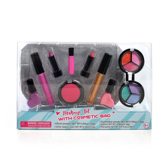 Kids Washable Makeup Set with a Glitter Cosmetic Bag by DailySale