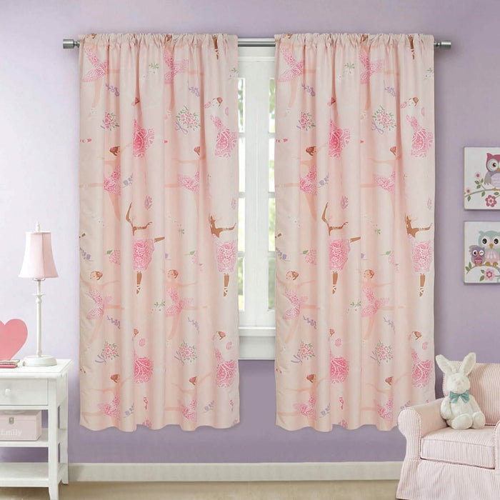 2-Piece Set: Kidz Mix Dancing Ballerinas Window Panel Pair by DailySale