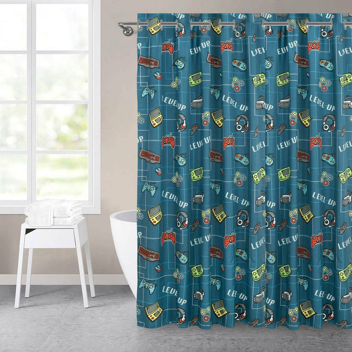 Kidz Mix Level Up Glow-in-the-Dark Shower Curtain by DailySale