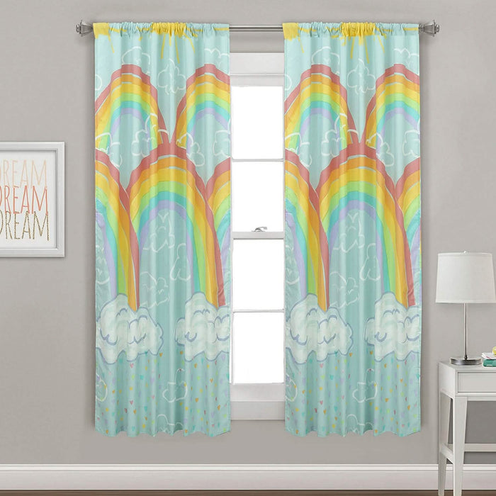 Kidz Mix Rainbow Clouds Window Panel Pair by DailySale