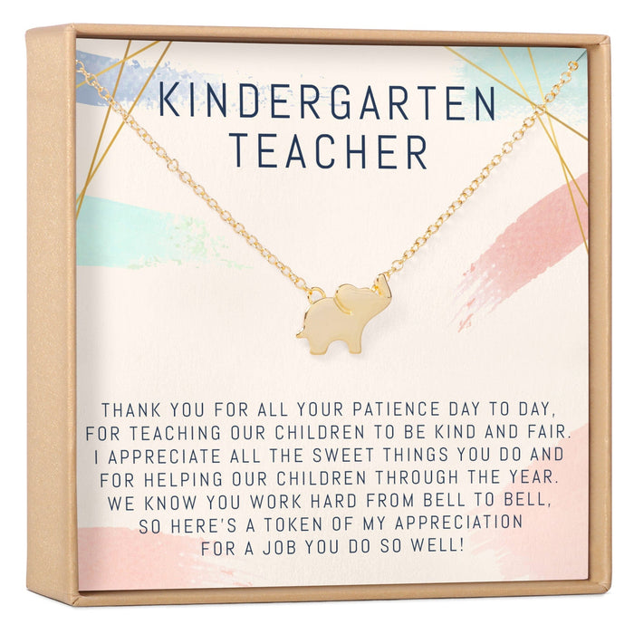 Kindergarten Teacher Elephant Pendant Necklace by Dear Ava