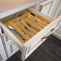 Kitchen Bamboo Expandable Cutlery Utensil Drawer Organizer by DailySale