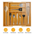 Kitchen Bamboo Expandable Cutlery Utensil Drawer Organizer by DailySale