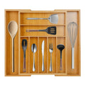 Kitchen Bamboo Expandable Cutlery Utensil Drawer Organizer by DailySale