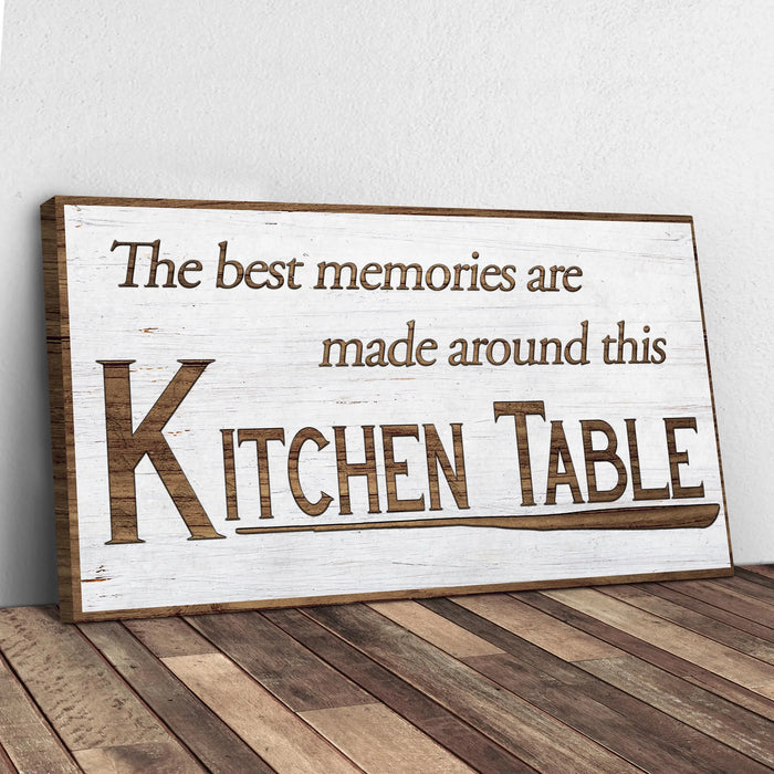 Kitchen Table Wall Art Sign by Tailored Canvases