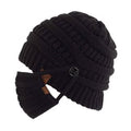 Knit Beanie with Matching Hook-On Mask by DailySale