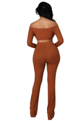 2 PC Off the Shoulder Cropped Top Set {Tall Girl Friendly} by The House of Stylez