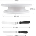 Kootek 11 Inch Rotating Cake Turntable with 2 Icing Spatula and 3 Icing Smoother by DailySale