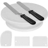 Kootek 11 Inch Rotating Cake Turntable with 2 Icing Spatula and 3 Icing Smoother