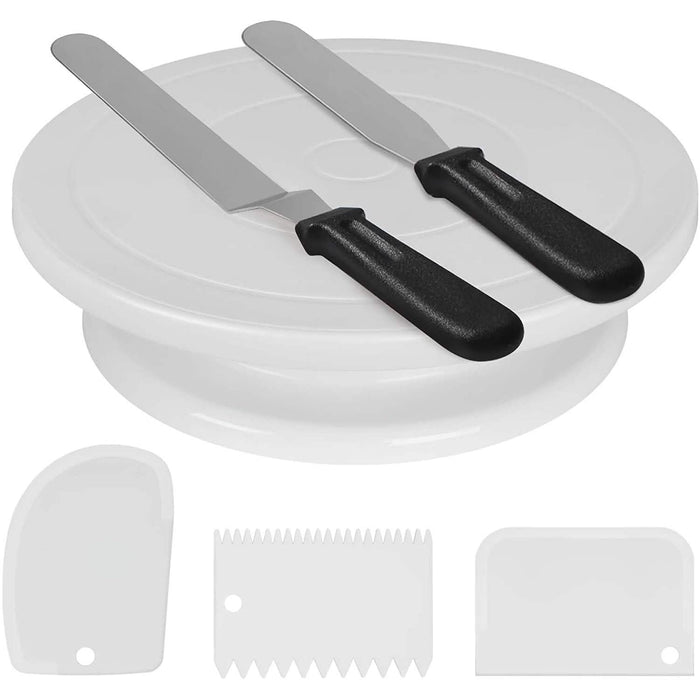 Kootek 11 Inch Rotating Cake Turntable with 2 Icing Spatula and 3 Icing Smoother by DailySale